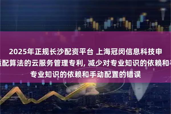 2025年正规长沙配资平台 上海冠闵信息科技申请基于云服务适配算法的云服务管理专利, 减少对专业知识的依赖和手动配置的错误